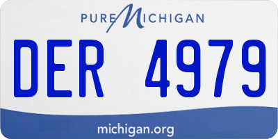 MI license plate DER4979