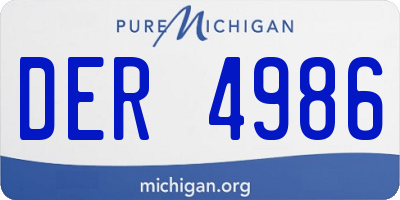 MI license plate DER4986