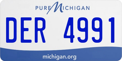 MI license plate DER4991
