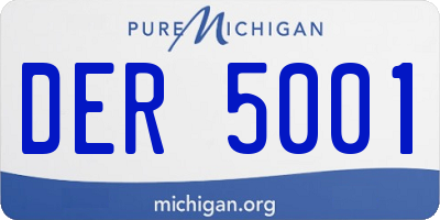 MI license plate DER5001