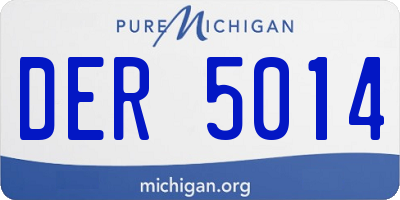 MI license plate DER5014