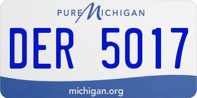 MI license plate DER5017