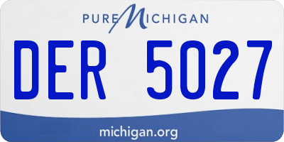 MI license plate DER5027