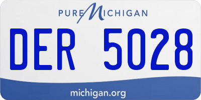 MI license plate DER5028