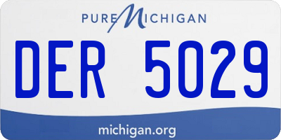 MI license plate DER5029