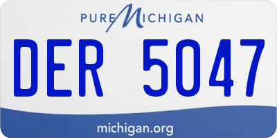MI license plate DER5047