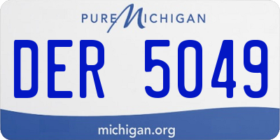 MI license plate DER5049