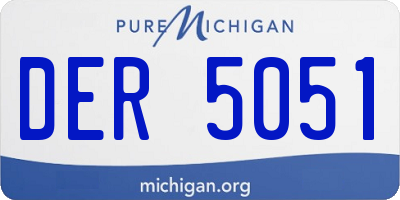 MI license plate DER5051