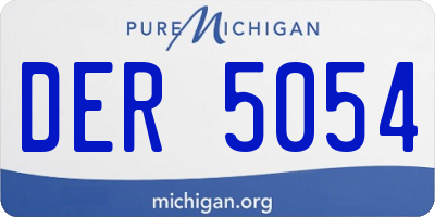 MI license plate DER5054