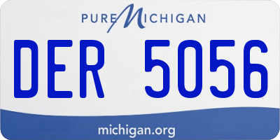 MI license plate DER5056