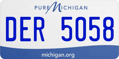 MI license plate DER5058