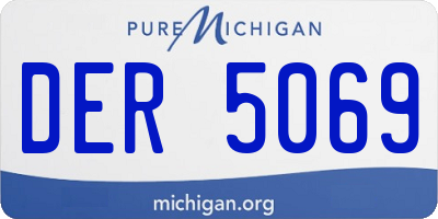 MI license plate DER5069