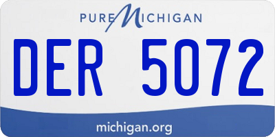 MI license plate DER5072