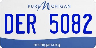 MI license plate DER5082