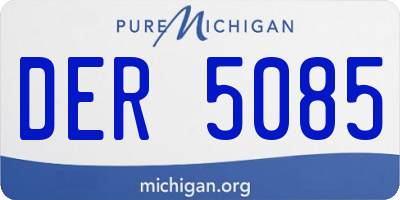 MI license plate DER5085