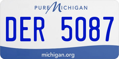 MI license plate DER5087