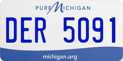 MI license plate DER5091