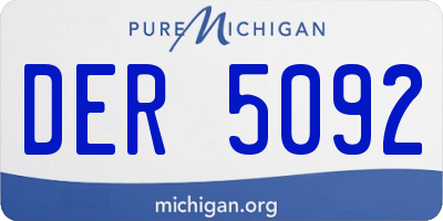 MI license plate DER5092