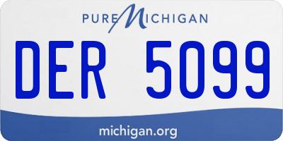 MI license plate DER5099