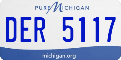 MI license plate DER5117