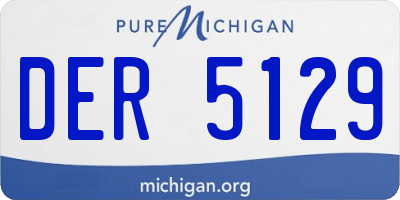 MI license plate DER5129