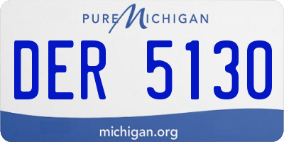 MI license plate DER5130