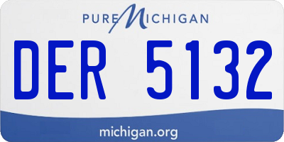 MI license plate DER5132
