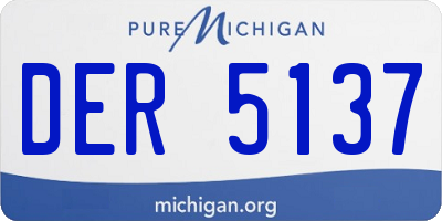 MI license plate DER5137