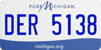 MI license plate DER5138