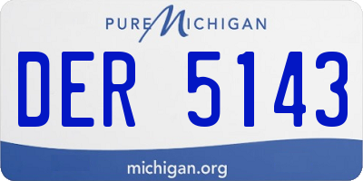 MI license plate DER5143