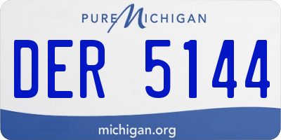 MI license plate DER5144