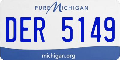 MI license plate DER5149
