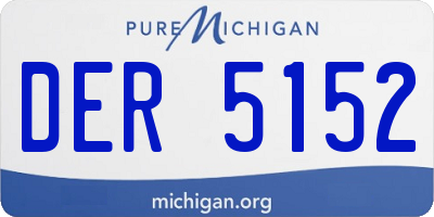 MI license plate DER5152