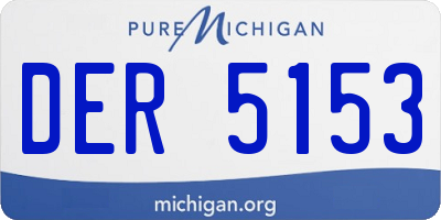 MI license plate DER5153