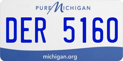 MI license plate DER5160