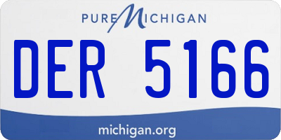 MI license plate DER5166