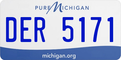 MI license plate DER5171