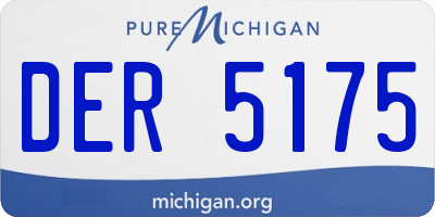 MI license plate DER5175
