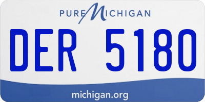 MI license plate DER5180