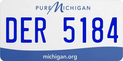 MI license plate DER5184