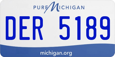 MI license plate DER5189