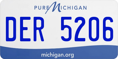 MI license plate DER5206