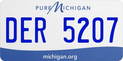 MI license plate DER5207