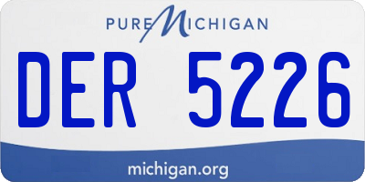 MI license plate DER5226
