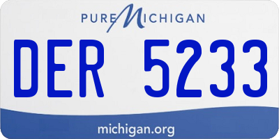 MI license plate DER5233