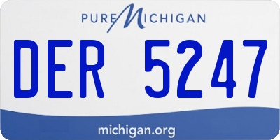 MI license plate DER5247