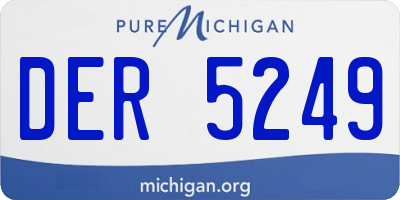 MI license plate DER5249
