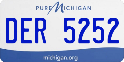 MI license plate DER5252