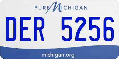 MI license plate DER5256