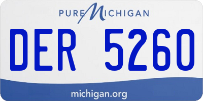MI license plate DER5260